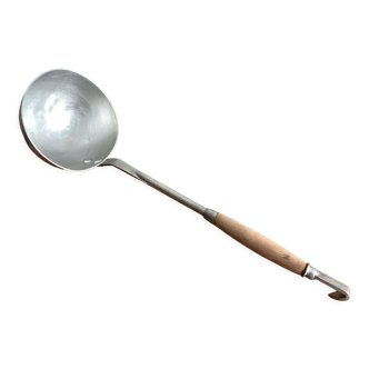 Old ladle aluminum wooden handle