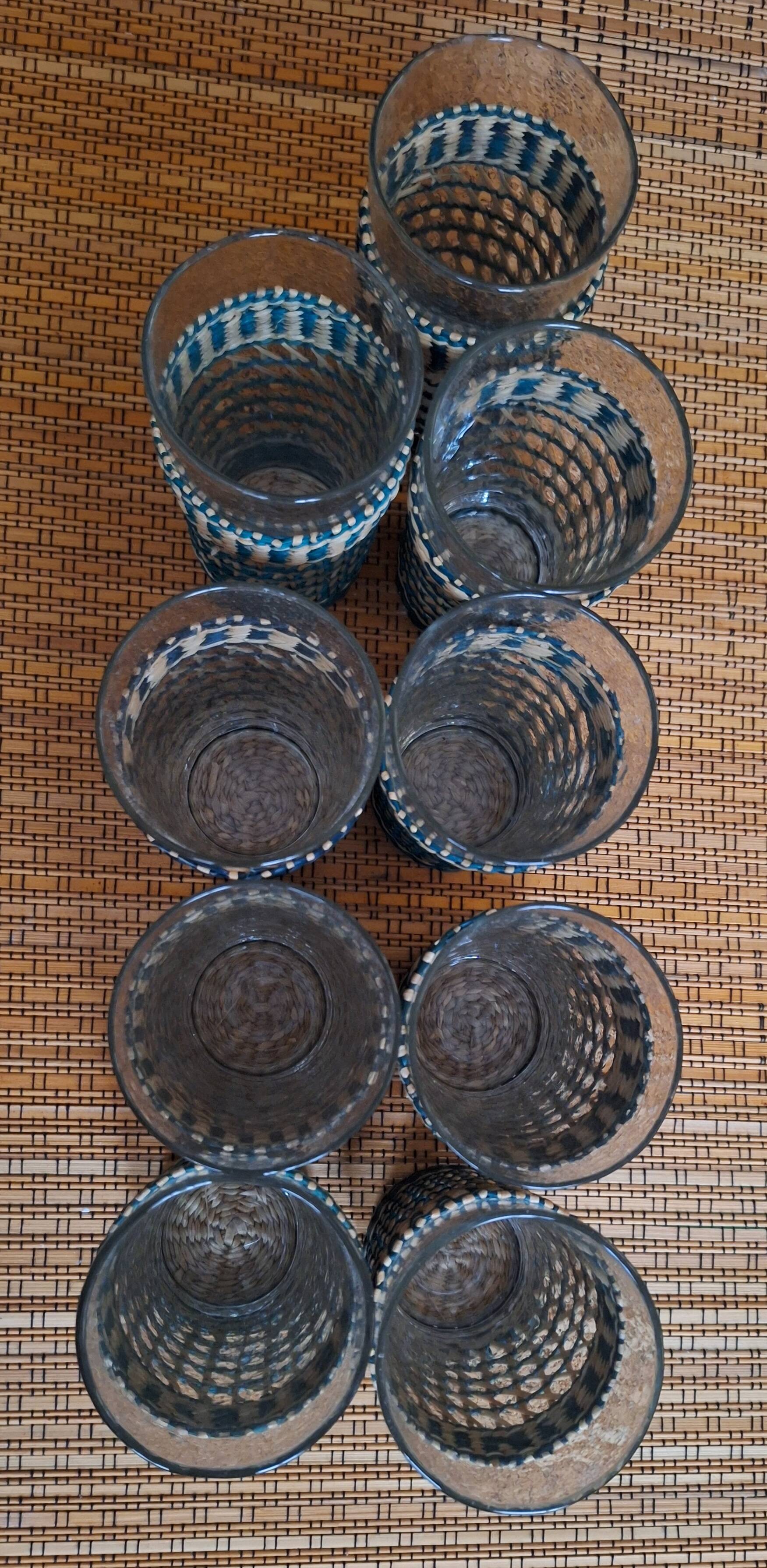 Set of vintage bohemian glasses