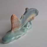 Art Deco Sculpture Trout by Ditmar Urbach Znojmo factory, Czechoslovakia, 1940s.