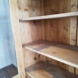 Parisian glazed wardrobe, Vintage painted showcase library