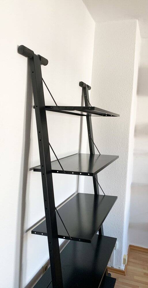 Postmodern Italian graffiti shelf by Rodney Kinsman for Bieffeplast, 1980s.