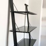 Postmodern Italian graffiti shelf by Rodney Kinsman for Bieffeplast, 1980s.