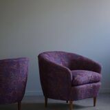 Gio Ponti, Casa E Giardino, a pair of lounge chairs, reupholstered, 1940s