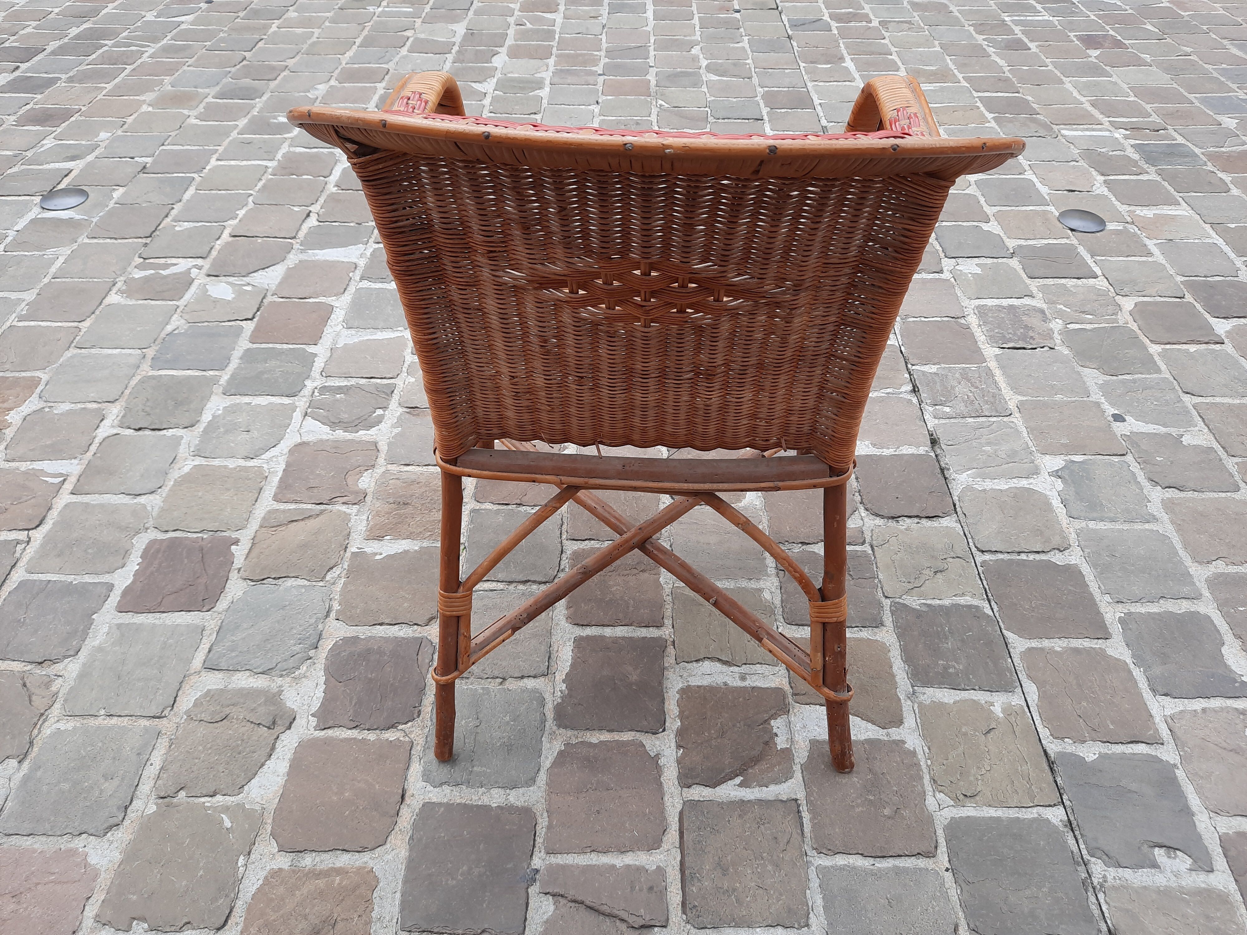 Vintage rattan armchair