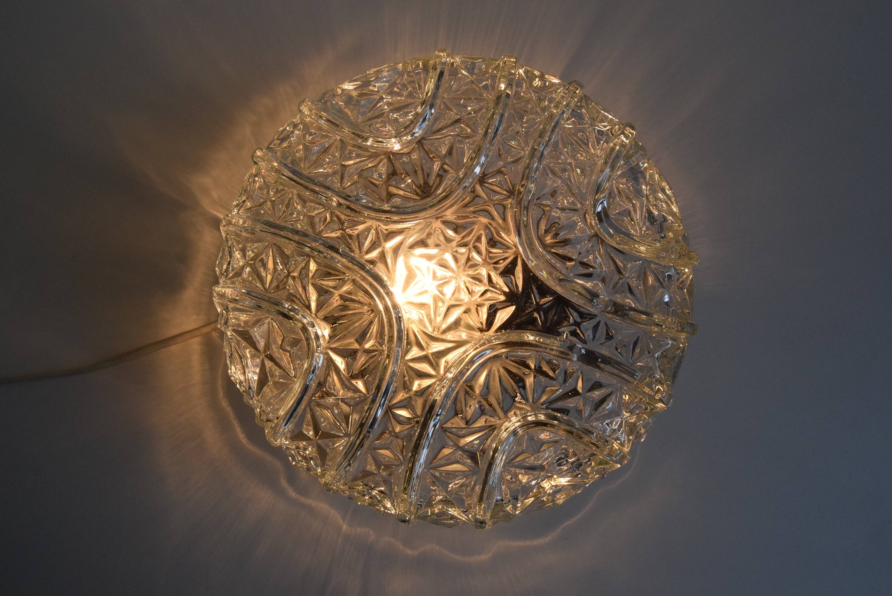 Mid-century round ceiling light, 1980s.