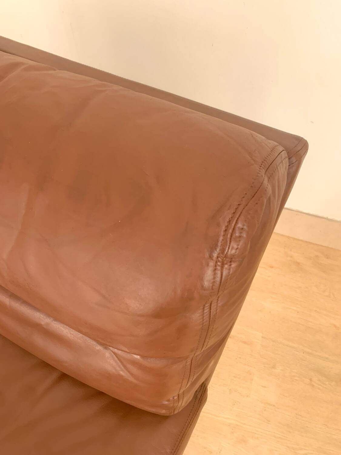 Vintage leather armchair Jacques Charpentier