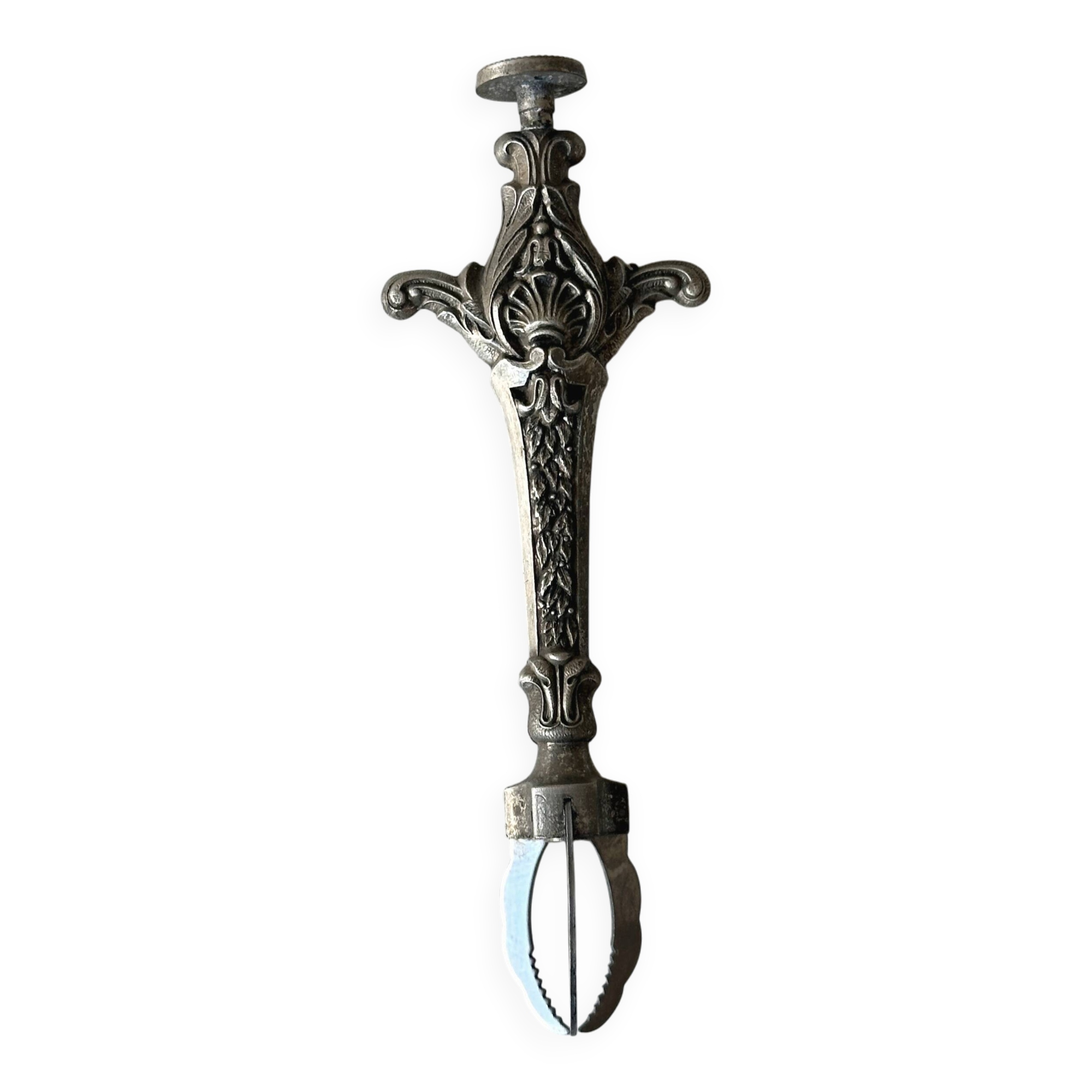 Antique metal sugar tongs