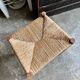 Tabouret haut en paille tressée et bois