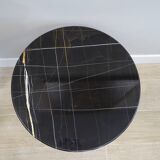 Table basse, d'appoint Natuzzi en marbre Sahara noir, Italie XXIème s.