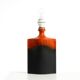 Unique 1960s ceramic table lamp in red and black by Kaiser Leuchten
