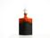 Unique 1960s ceramic table lamp in red and black by Kaiser Leuchten
