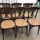 6 chaises bistrot cannées signées Fischer