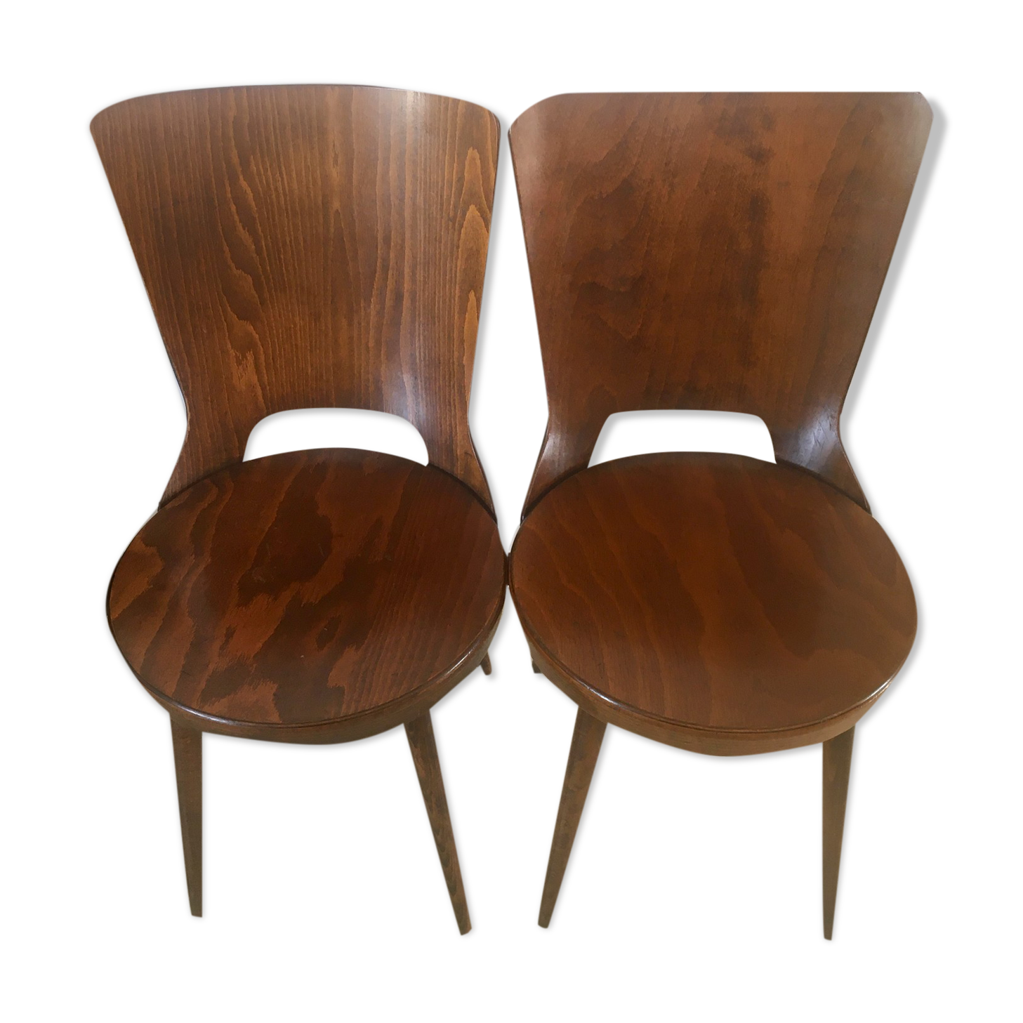 2 vintage 1960s dove baumann chairs