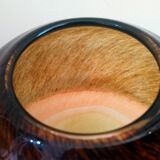 Glass vase blown Italy 70s