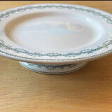 Terre de Fer walk-in cake dish, opaque porcelain from Gien Austerlitz model.