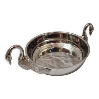 Silver swan basket