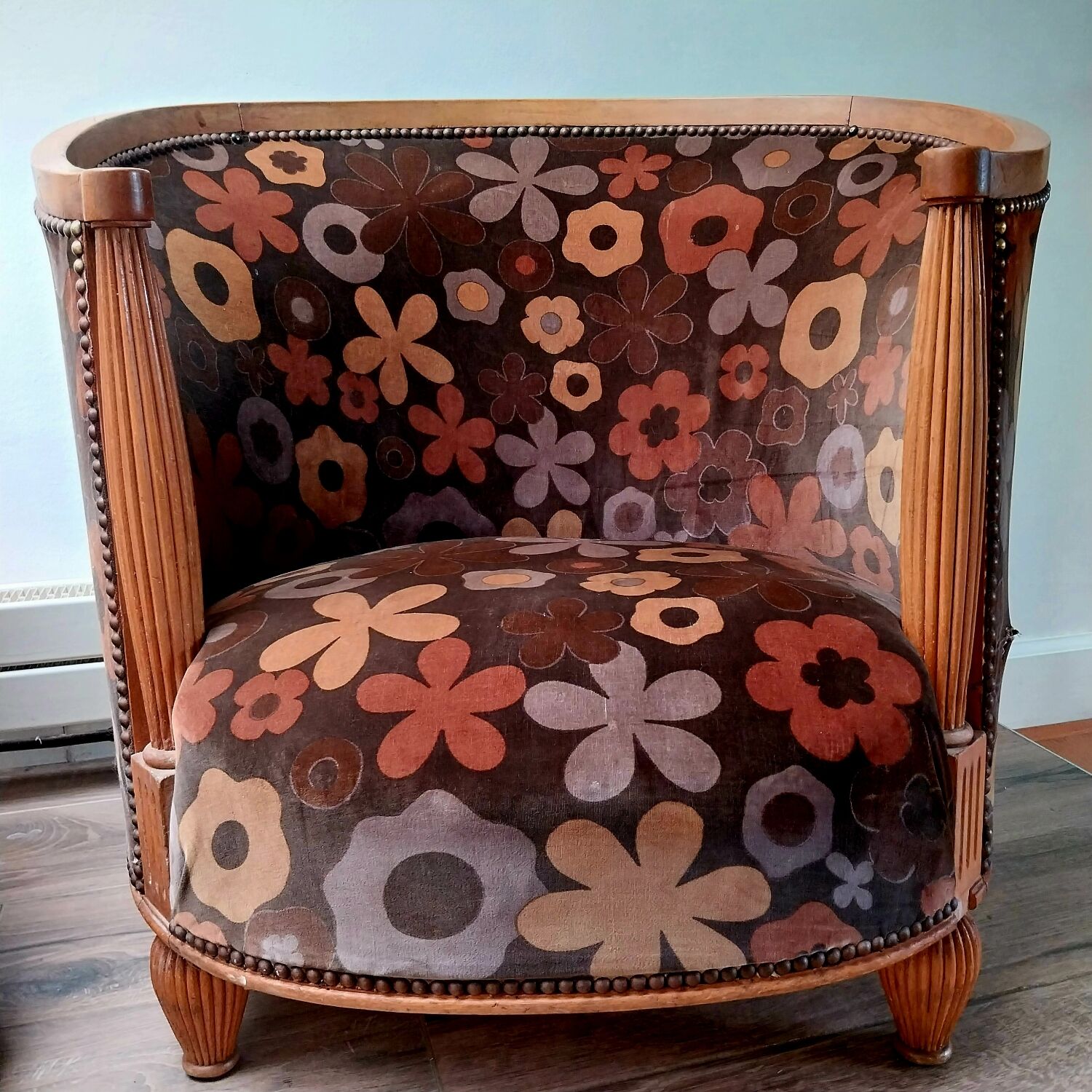 Paire de fauteuils corbeille 1920 1930