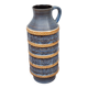 Large Bay Keramik vase in blue and ochre ceramic – West Germany, 47 cm