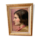 Portrait à l'huile signé