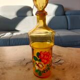 Carafe en verre jaune 60's