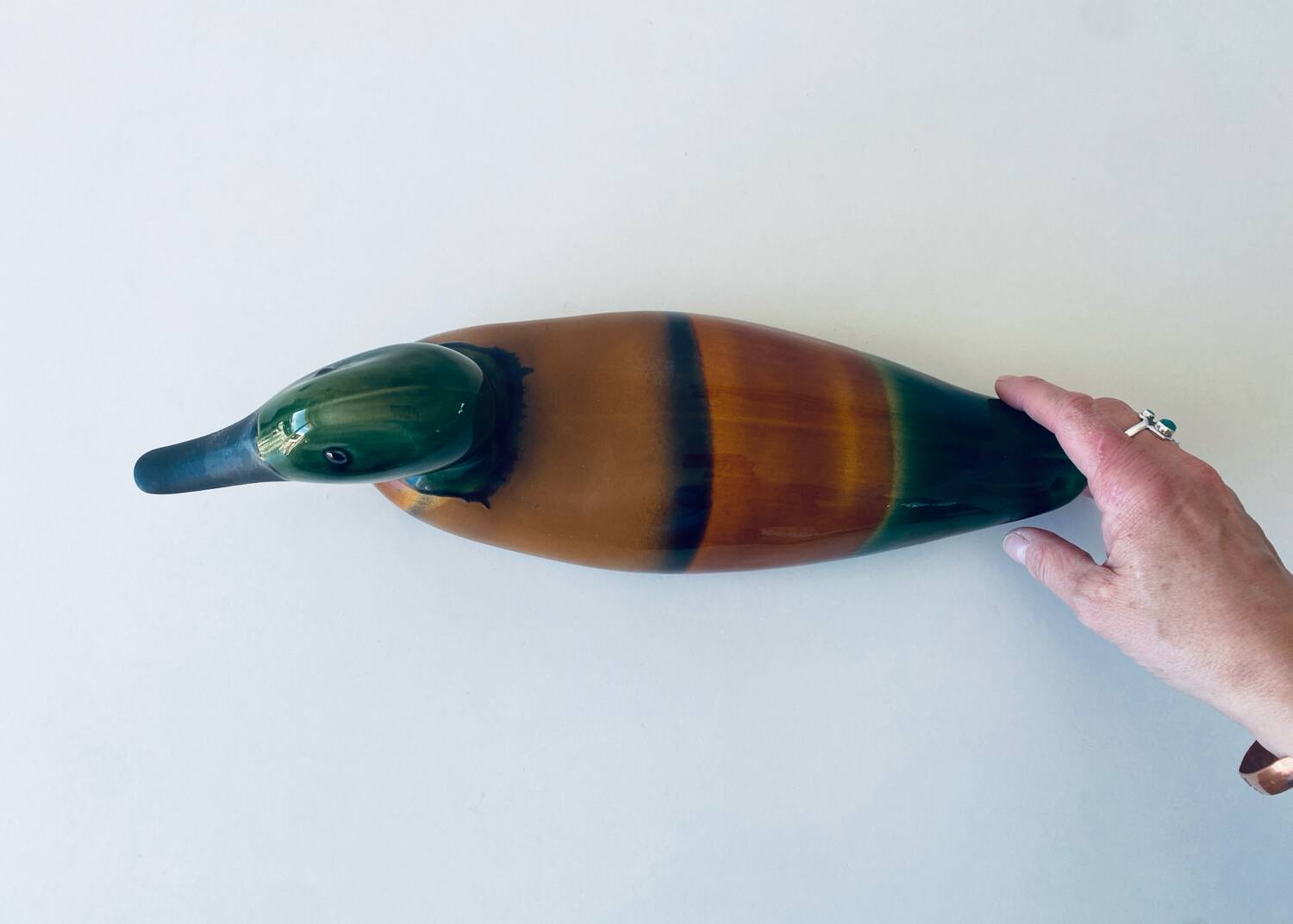 Large ceramic duck