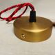 Antique 1900s brass hanging socket lamp