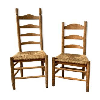 Duo of vintage chairs