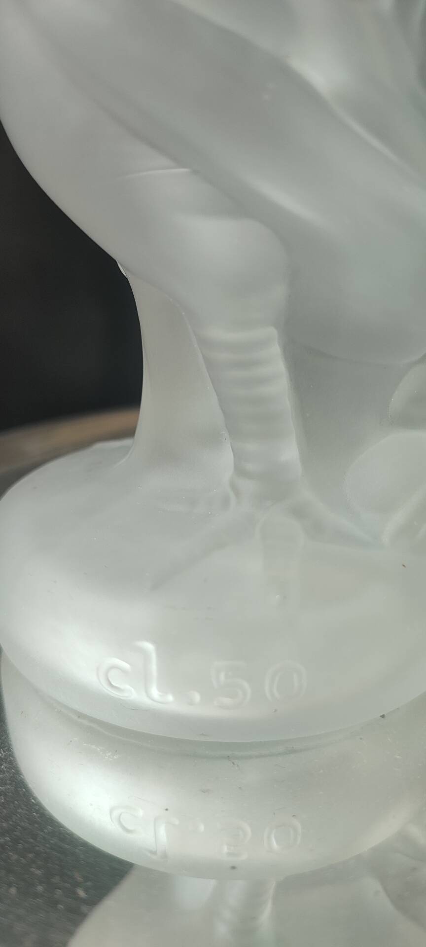 Zoomorphic carafe (28 cm) in Italian frosted glass - 1970s