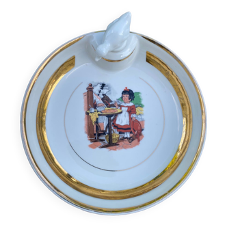 Plate in porcelain of limoges