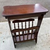 Solid wood pedestal bedside table with drawer