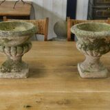 Pair of Medici vases in reconstituted stone, 20th century