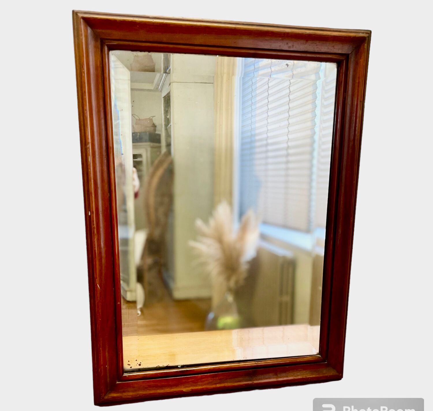 Antique wooden mercury mirror