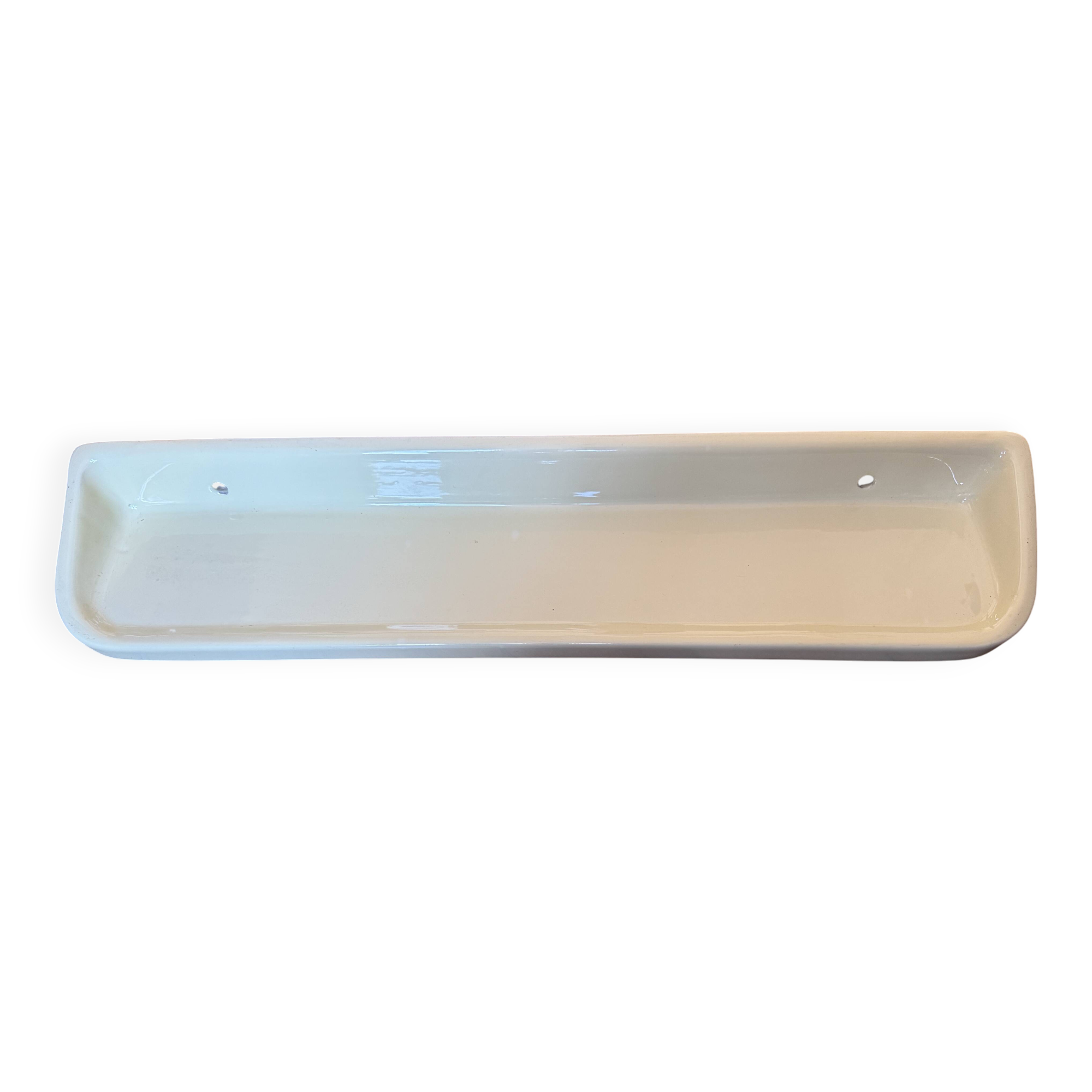 Antique earthenware bathroom wall shelf