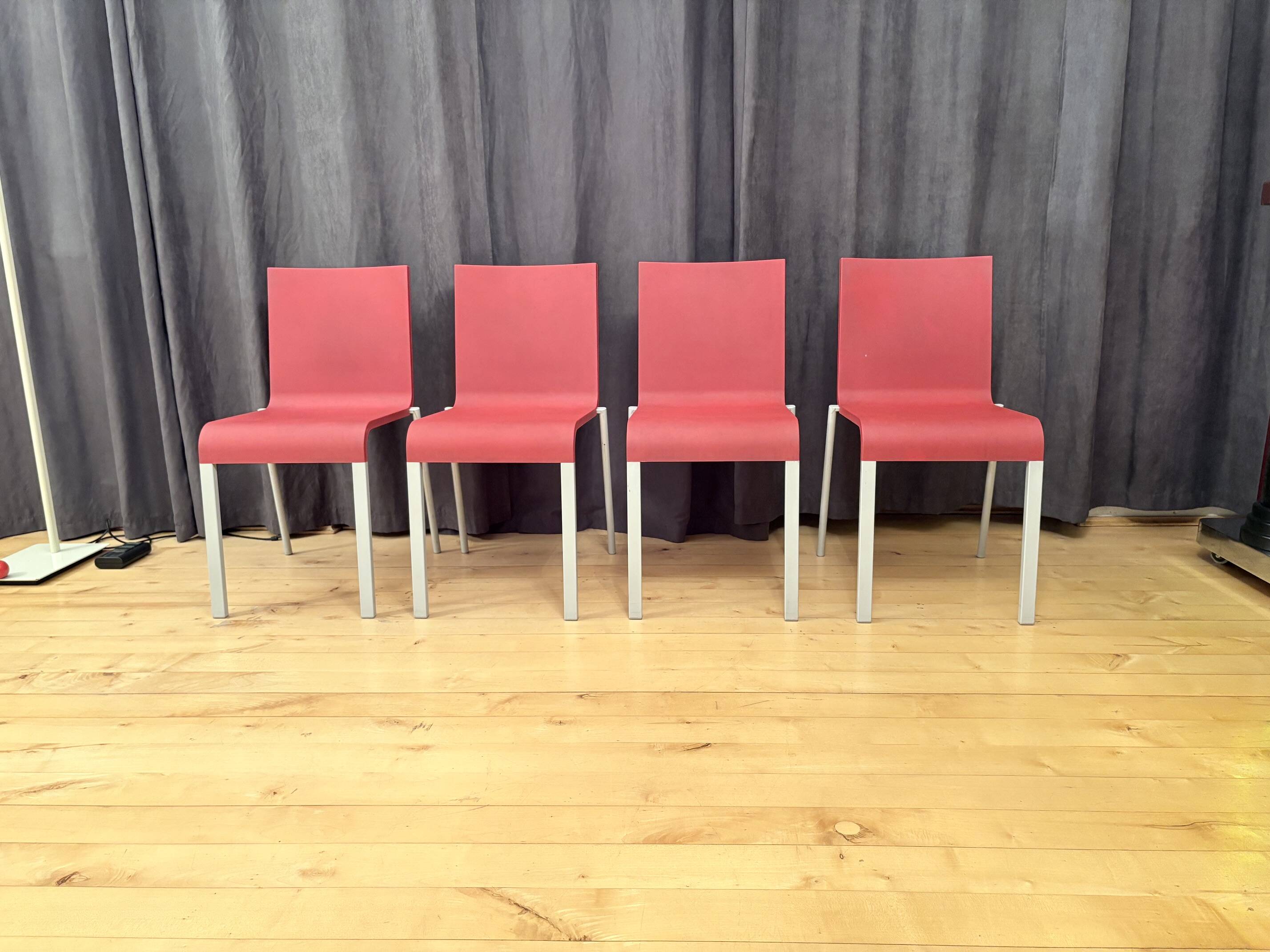 Set of four stackable .03 chairs designed by Maarten van Severen, Vitra, Sw
