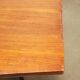 Vintage Italian table from the 1960s in stained ebony wood, with a teak veneer top.
