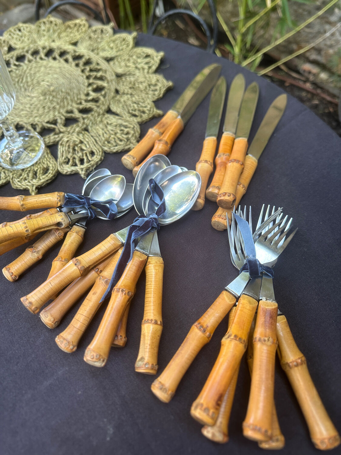Bamboo tableware set