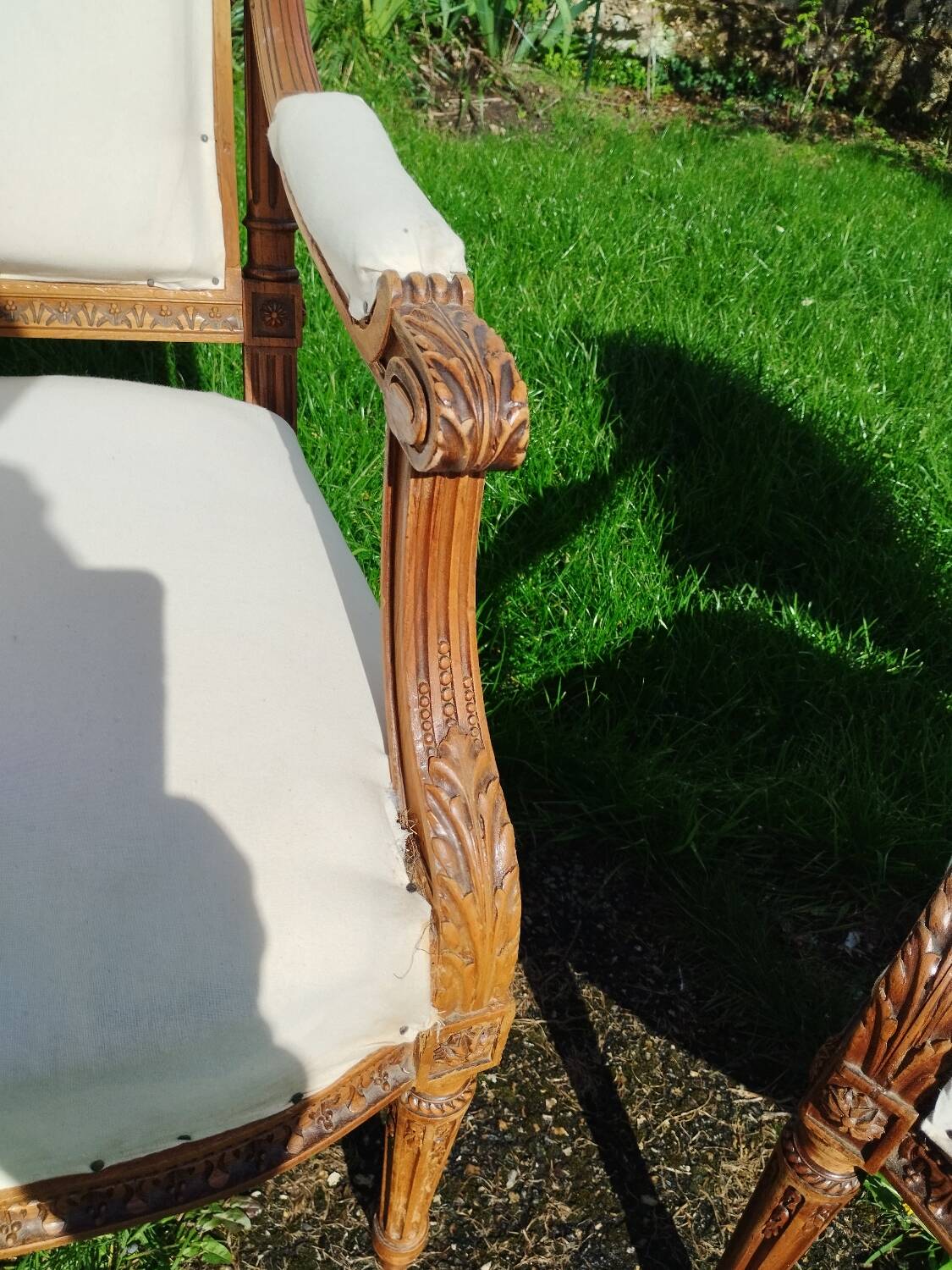 Pair of old Louis XVI style armchairs