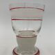 Set of 14 vintage glasses, 3 different sizes, white and red decorations - 1950s
