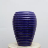 Blue Ceramic Vase - layered ring shape