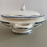 Small soup tureen or vegetable dish in iron earth Salins Vincennes model