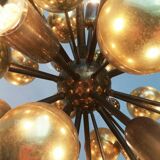 Atomic Brass Ceiling Suspension by Dorothee Becker for Cosack, 1970s.