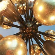 Atomic Brass Ceiling Suspension by Dorothee Becker for Cosack, 1970s.