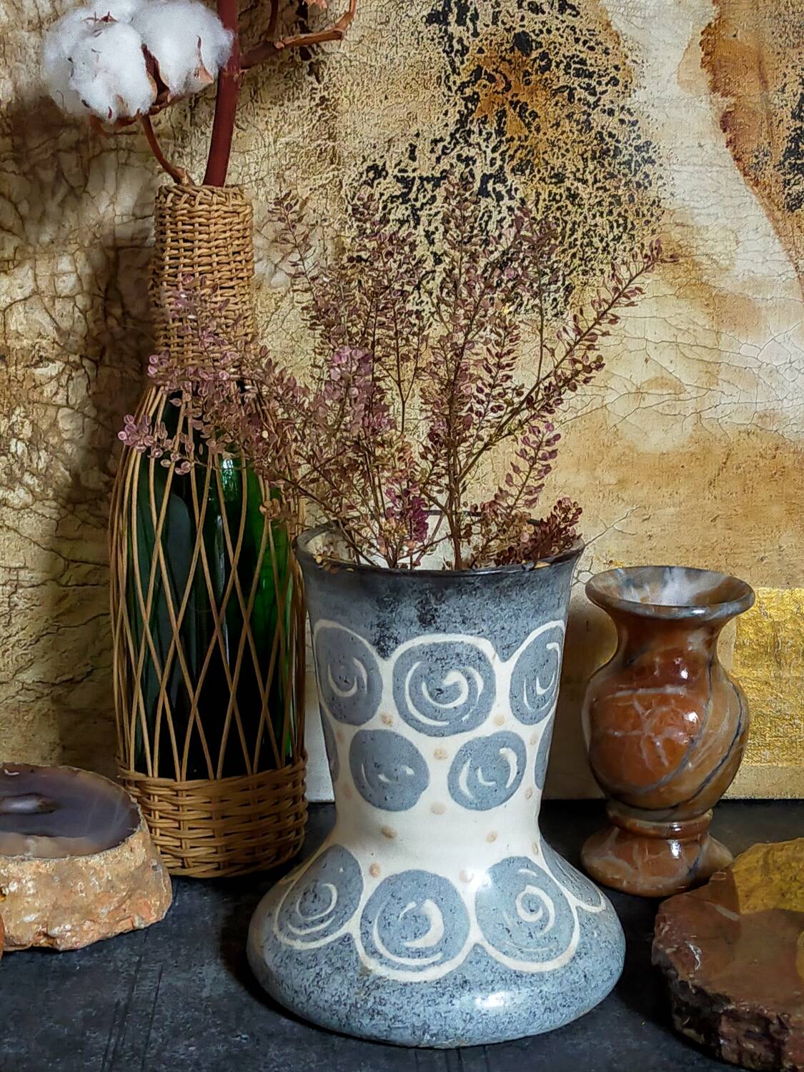 Elchinger fils Art Deco ceramic vase