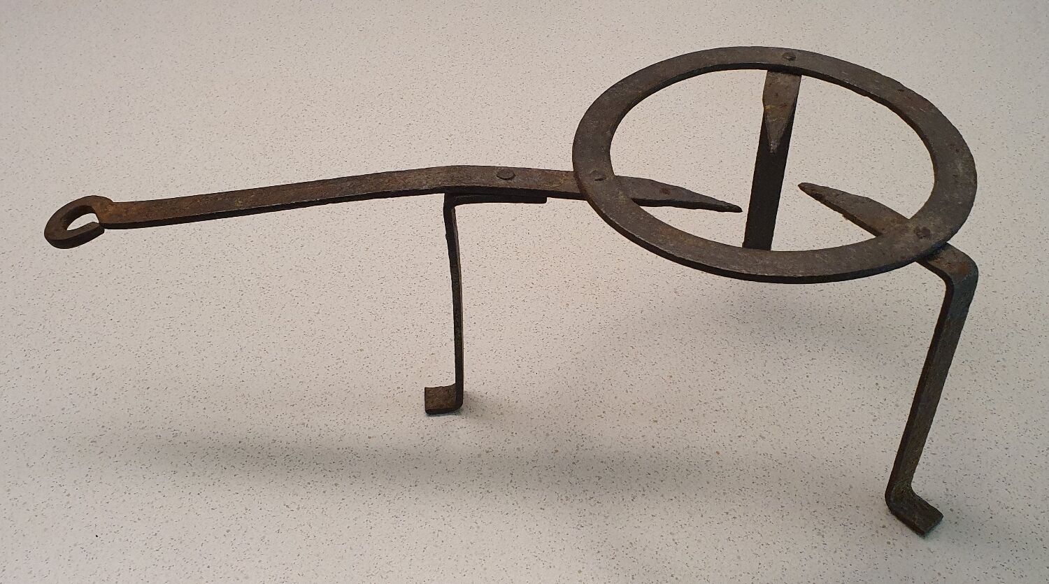 Wrought iron hearth tripod