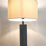 Hexagonal chrome column lamp from the 80s