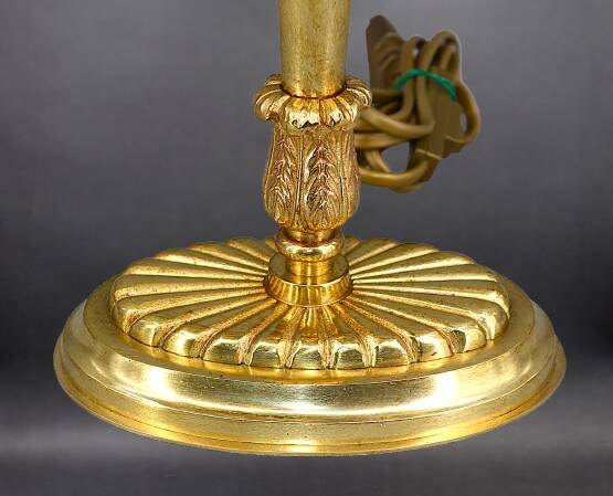 Bronze Gilt Bouillotte Lamp in Directoire Style "Lucien Gau"