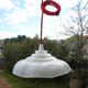 Old hanging lamp, shade glass lamp vintage