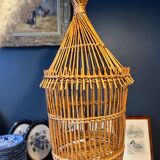 Old wicker bird cage