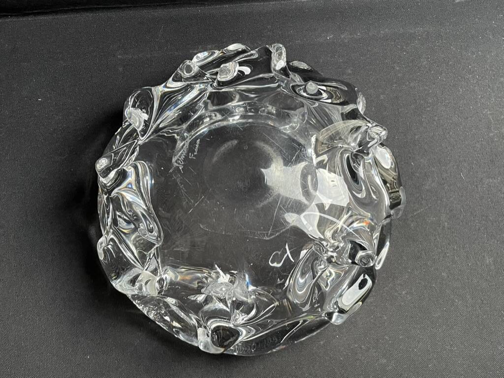 Important et lourd cendrier à cigares – Cristal – Schneider France