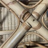 Rattan and wicker armchair from the 1970s.